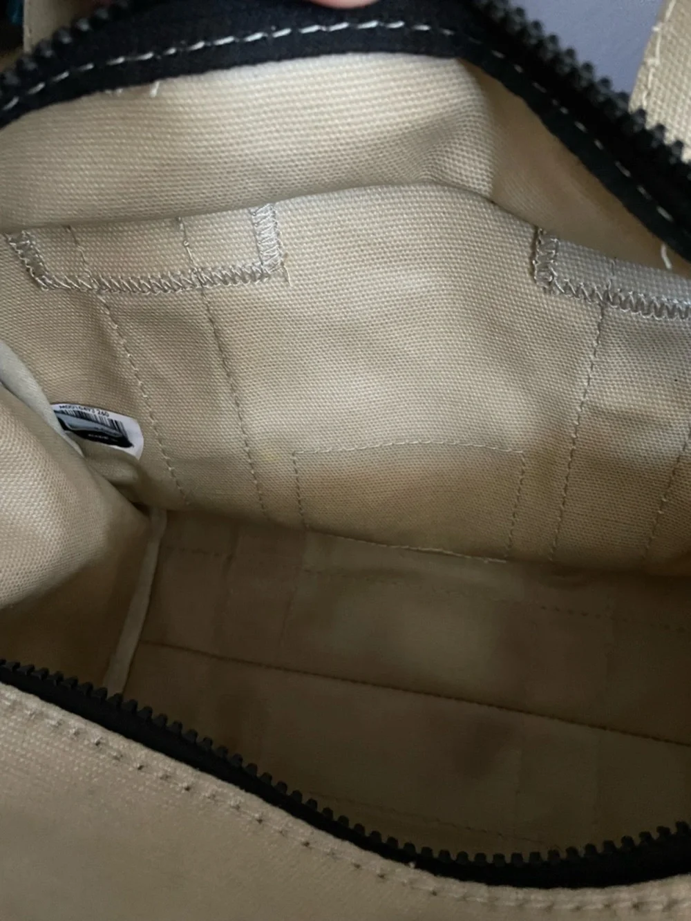 Marc Jacobs Mini Canvas Tote in Beige with White Logo - Picture 4 of 5